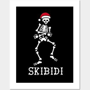#SkibidiChallenge meme skeleton Christmas Skibidi challenge Posters and Art